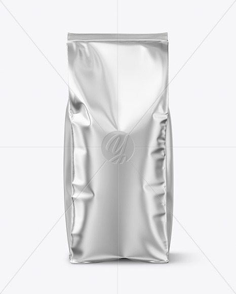 Matte Metallic Food Bag Mockup