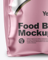 Matte Metallic Food Bag Mockup