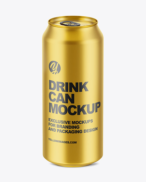 500ml Matte Aluminium Can Mockup