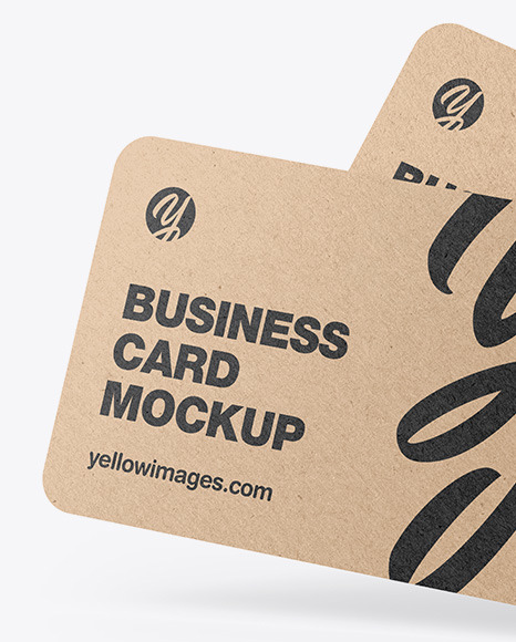 Kraft Business Cards Mockup