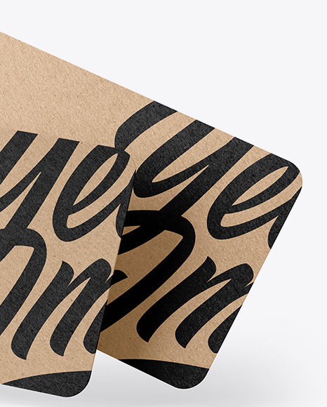 Kraft Business Cards Mockup