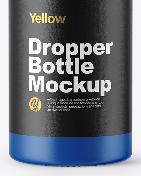 Matte Dropper Bottle Mockup