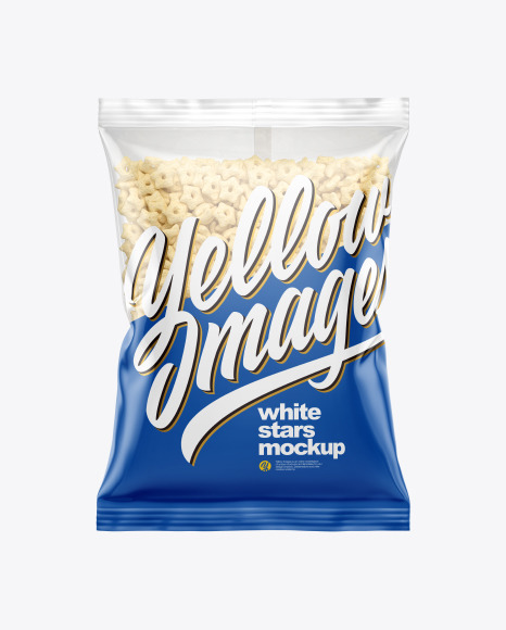 Bag With Corn Stars Cereal Mockup