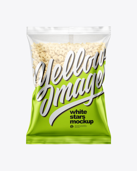 Bag With Corn Stars Cereal Mockup