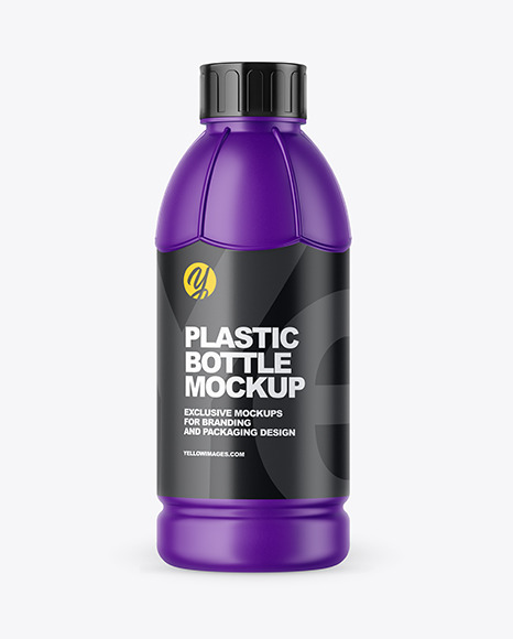 Matte Plastic Bottle Mockup - Juice bottle