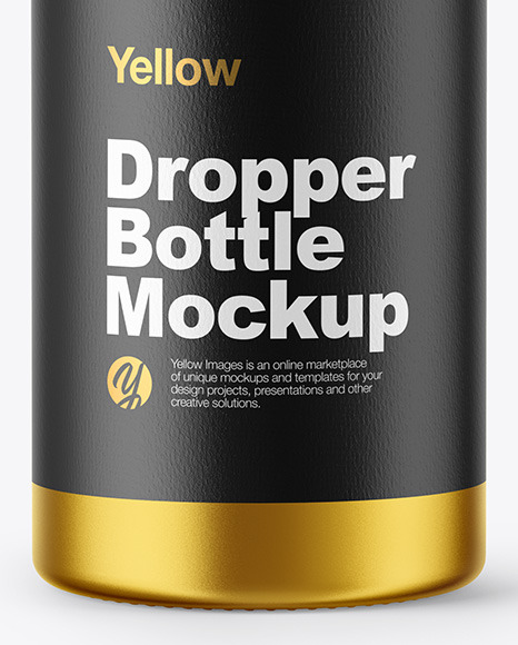 Metallized Dropper Bottle Mockup