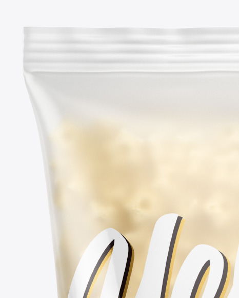 Frosted Bag With Corn Stars Cereal Mockup