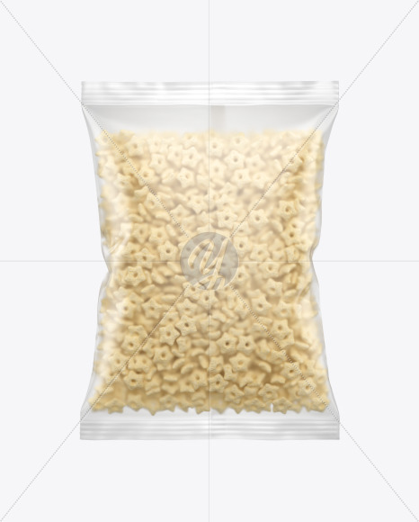 Matte Bag With Corn Stars Cereal Mockup