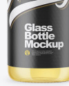 Clear Glass Bottle With Grape Juice Mockup