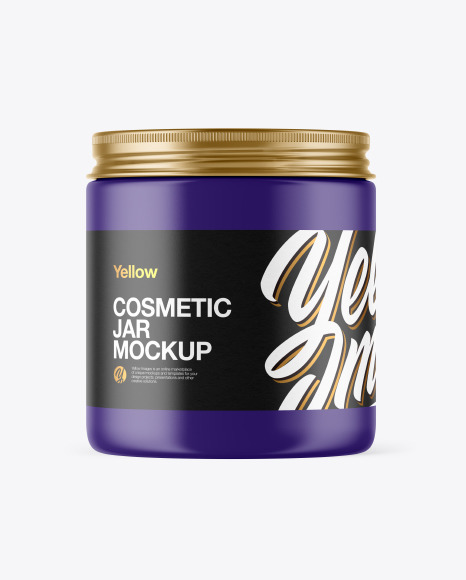 Matte Cosmetic Jar Mockup