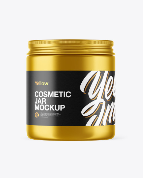 Metallic Cosmetic Jar Mockup