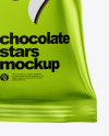 Frosted Bag With Chocolate Stars Cereal Mockup