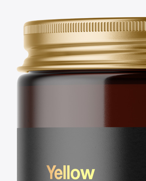 Dark Amber Cosmetic Jar Mockup