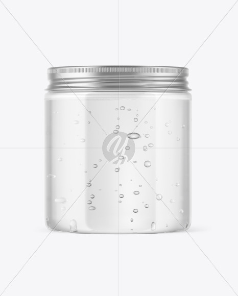 Clear Jar with Gel Mockup