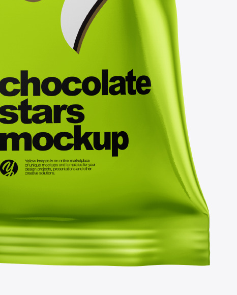 Frosted Bag With Duo Stars Cereal Mockup