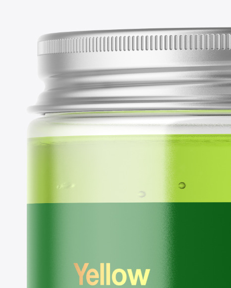 Clear Jar with Gel Mockup