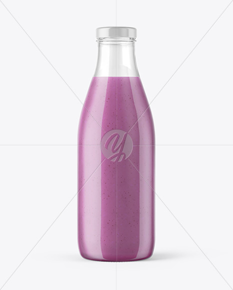 Blueberry Smoothie Bottle Mockup