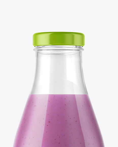 Blueberry Smoothie Bottle Mockup