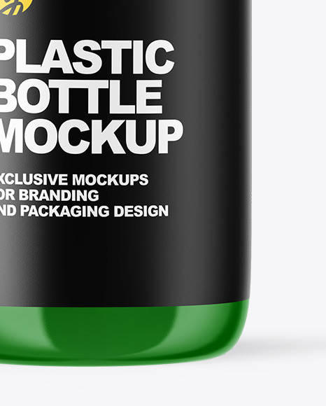 Glossy Plastic Oil Bottle Mockup