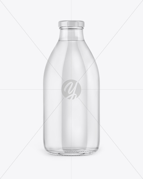 Clear Glass Bottle Mockup