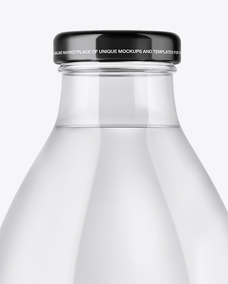 Clear Glass Bottle Mockup