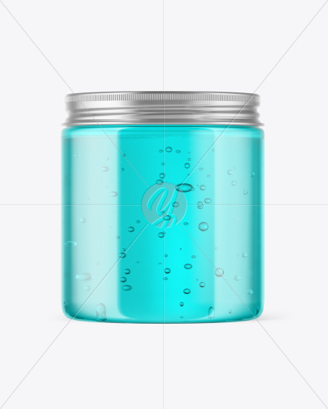 Plastic Jar with Gel Mockup