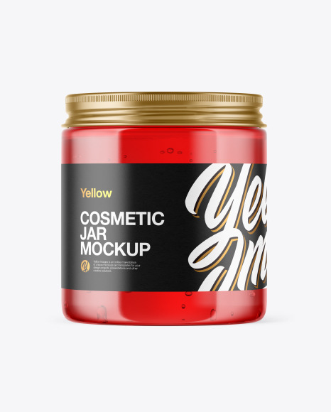 Plastic Jar with Gel Mockup - Gel