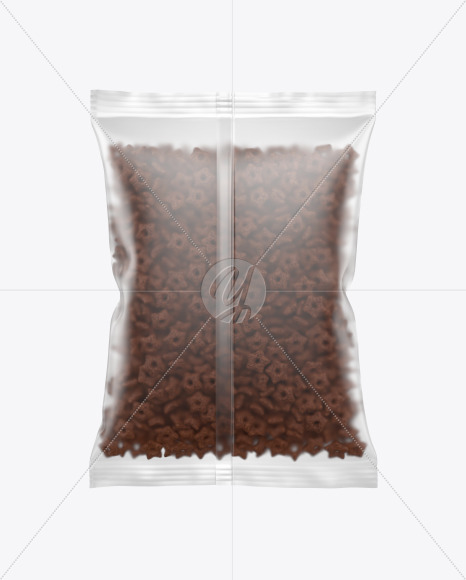 Matte Bag With Chocolate Stars Cereal Mockup