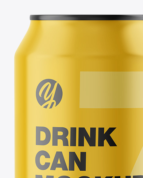 Glossy Drink Can Mockup