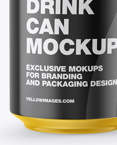 Glossy Drink Can Mockup