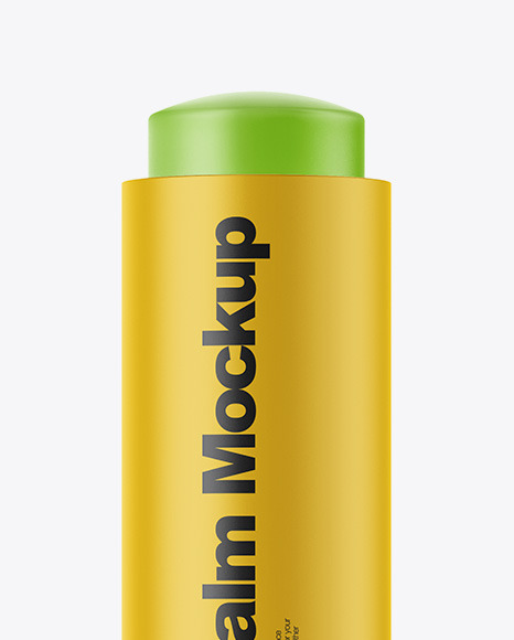 Matte Lip Balm Tube Mockup