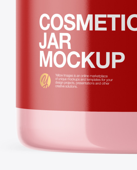 Clear Cosmetic Jar Mockup