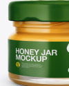 Glass Jar with Honey Mockup