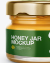 Glass Jar with Honey Mockup