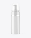 Clear Cosmetic Bottle with Pump Mockup