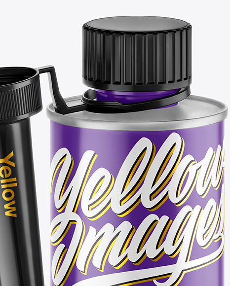 Glossy Bottle w/ Spout Cap Mockup