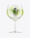 Gin &amp; Tonic Cocktail Glass Mockup