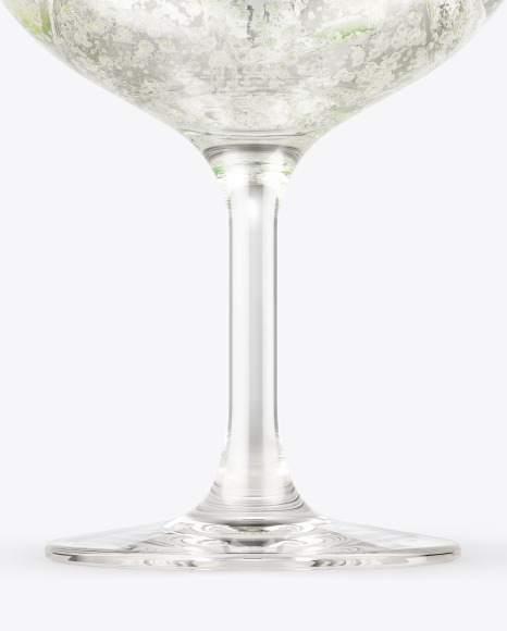 Gin &amp; Tonic Cocktail Glass Mockup