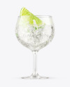 Gin & Tonic Cocktail Glass Mockup