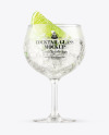 Gin &amp; Tonic Cocktail Glass Mockup