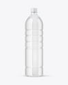 Clear PET Bottle with Water Mockup