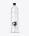 Clear PET Bottle with Water Mockup