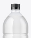 Clear PET Bottle with Water Mockup