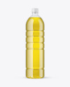 Clear Plastic Bottle with Oil Mockup