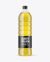 Clear Plastic Bottle with Oil Mockup