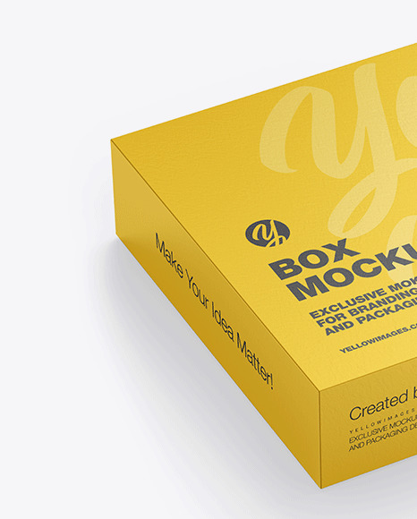 Textured Paper Box Mockup