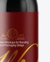 Dark Glass Wine Bottle Mockup