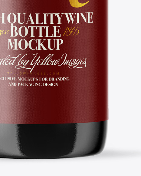 Dark Glass Wine Bottle Mockup