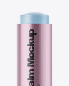 Metallized Lip Balm Tube With Transparent Cap Mockup