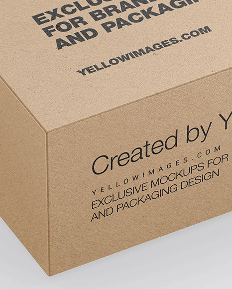 Kraft Paper Box Mockup